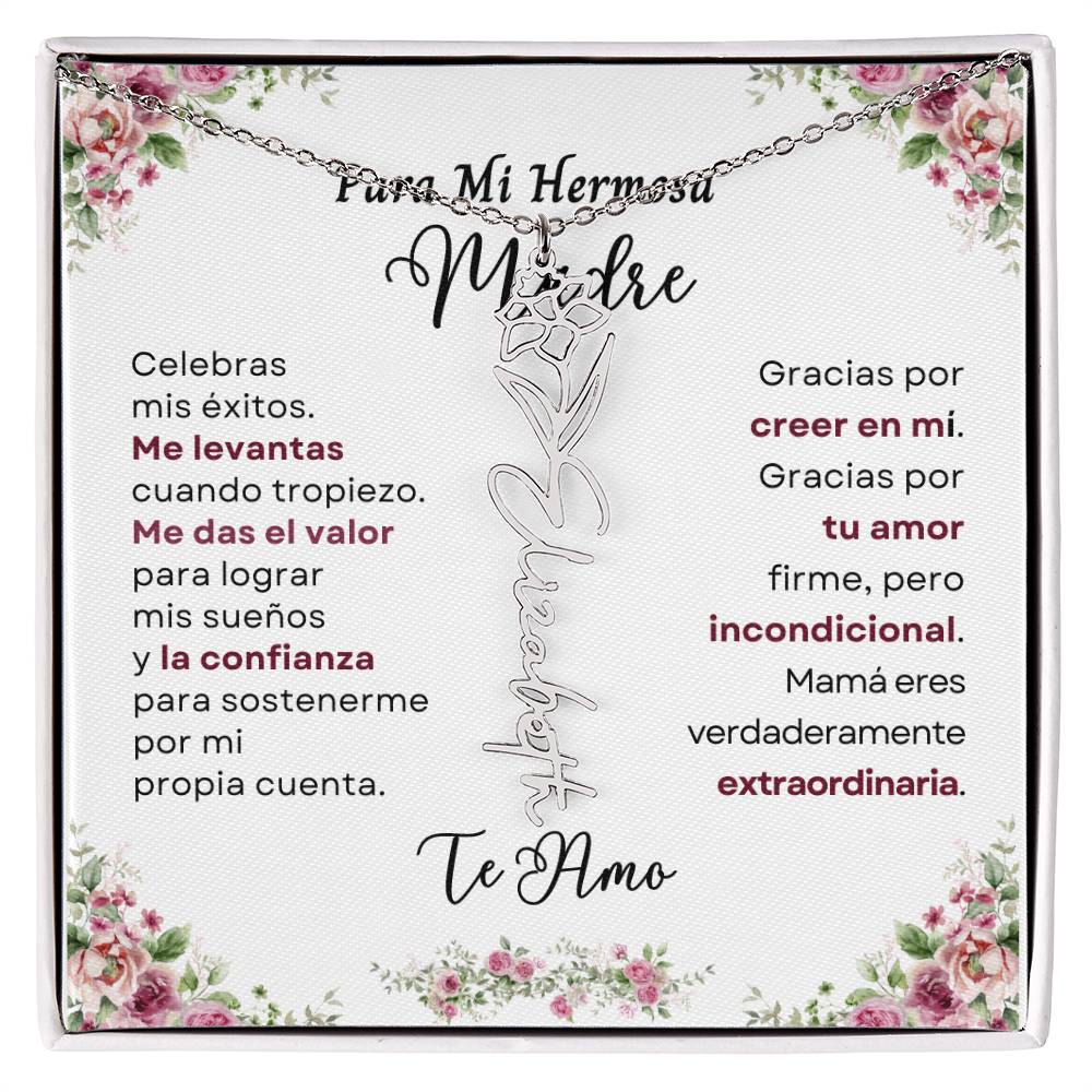 Para Mi Hermosa Madre Cadena con Flor