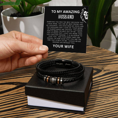 To My Amazing Husband Love You Forever Bracelet