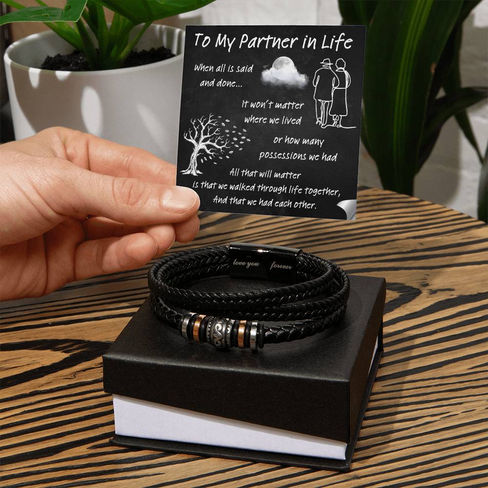 To My Partner In Life (Love You Forever Bracelet)