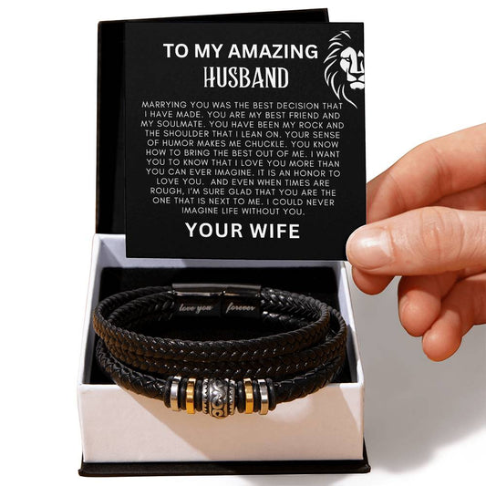 To My Amazing Husband Love You Forever Bracelet