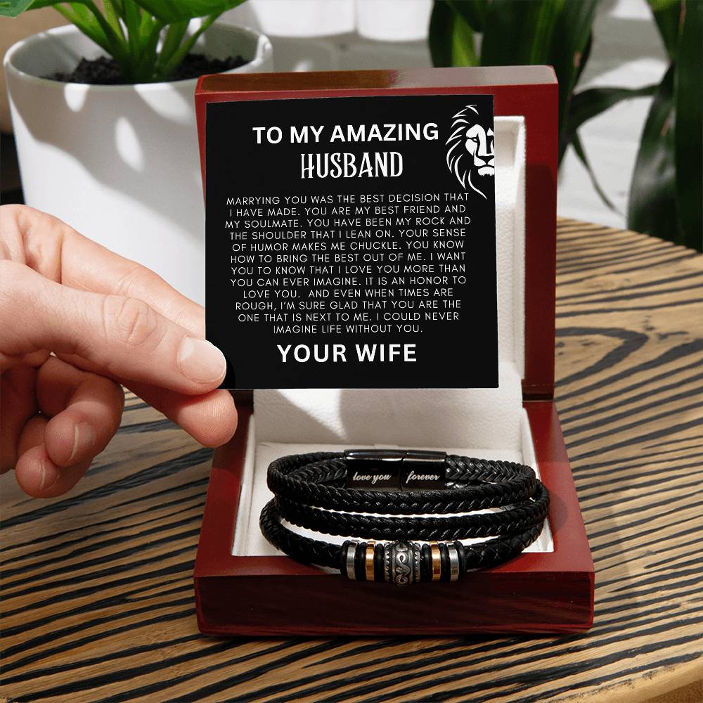 To My Amazing Husband Love You Forever Bracelet