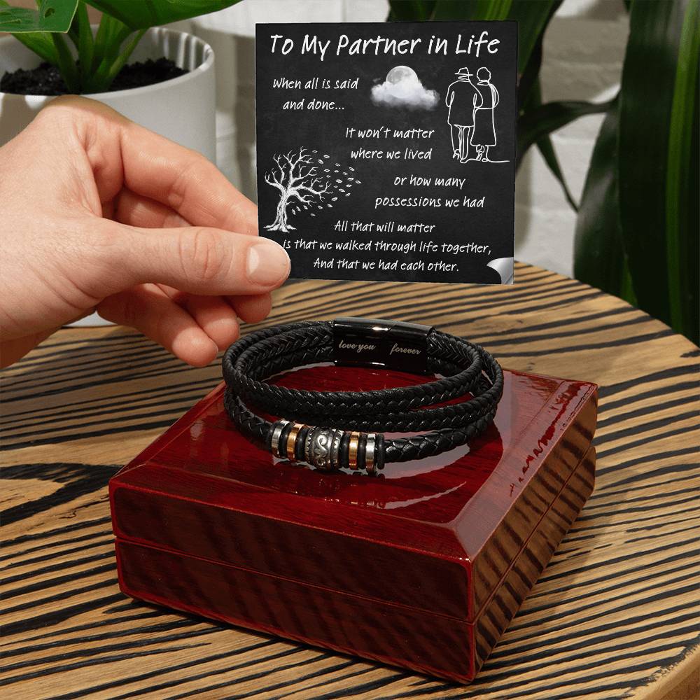 To My Partner In Life (Love You Forever Bracelet)