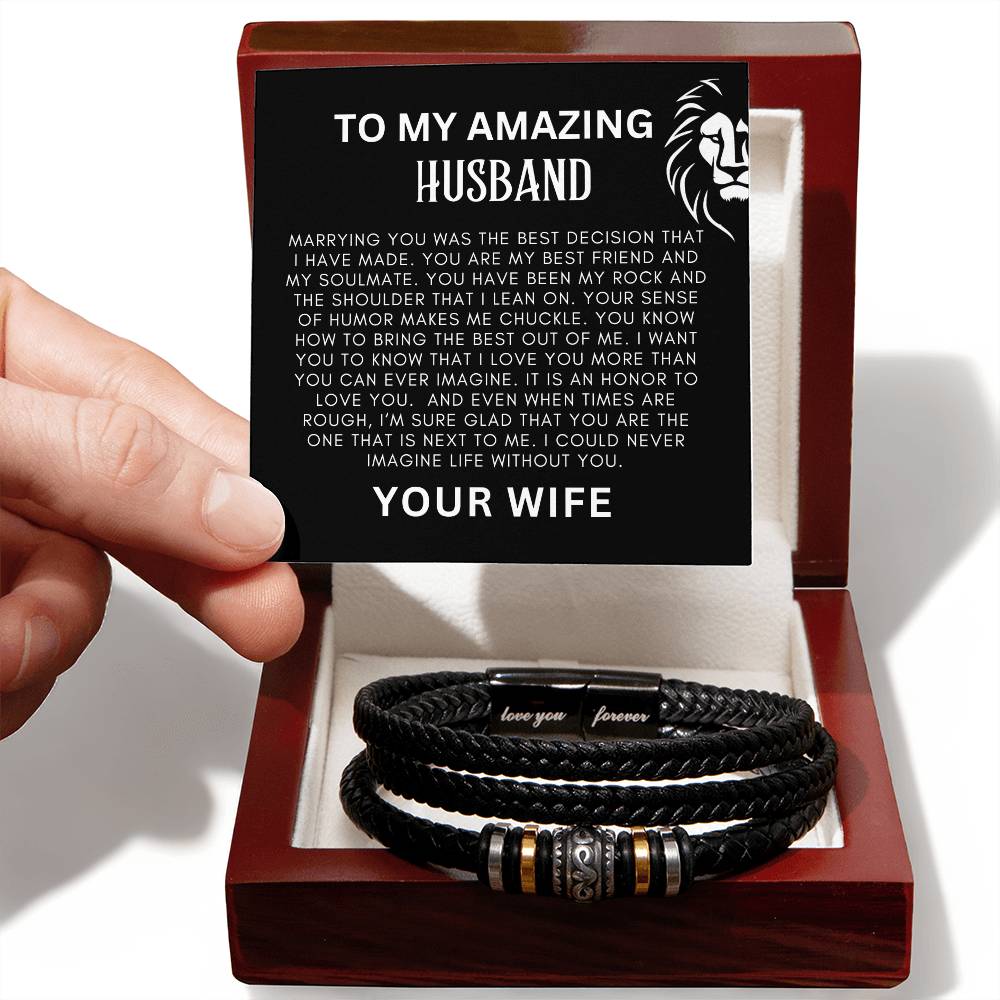 To My Amazing Husband Love You Forever Bracelet