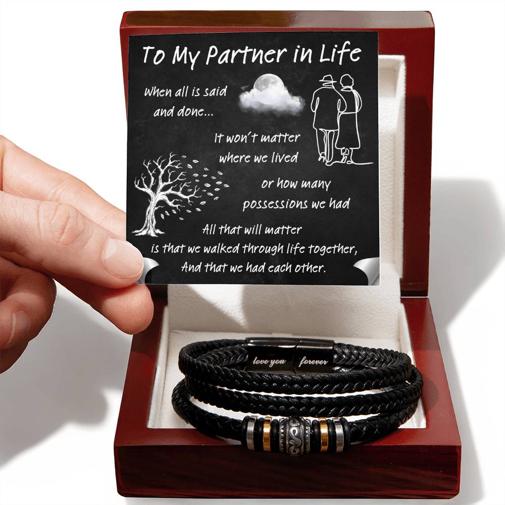 To My Partner In Life (Love You Forever Bracelet)