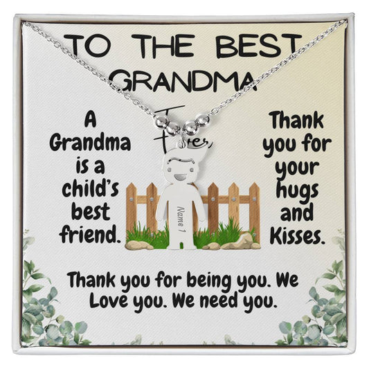 To the Best Grandma Kid Charm Necklace