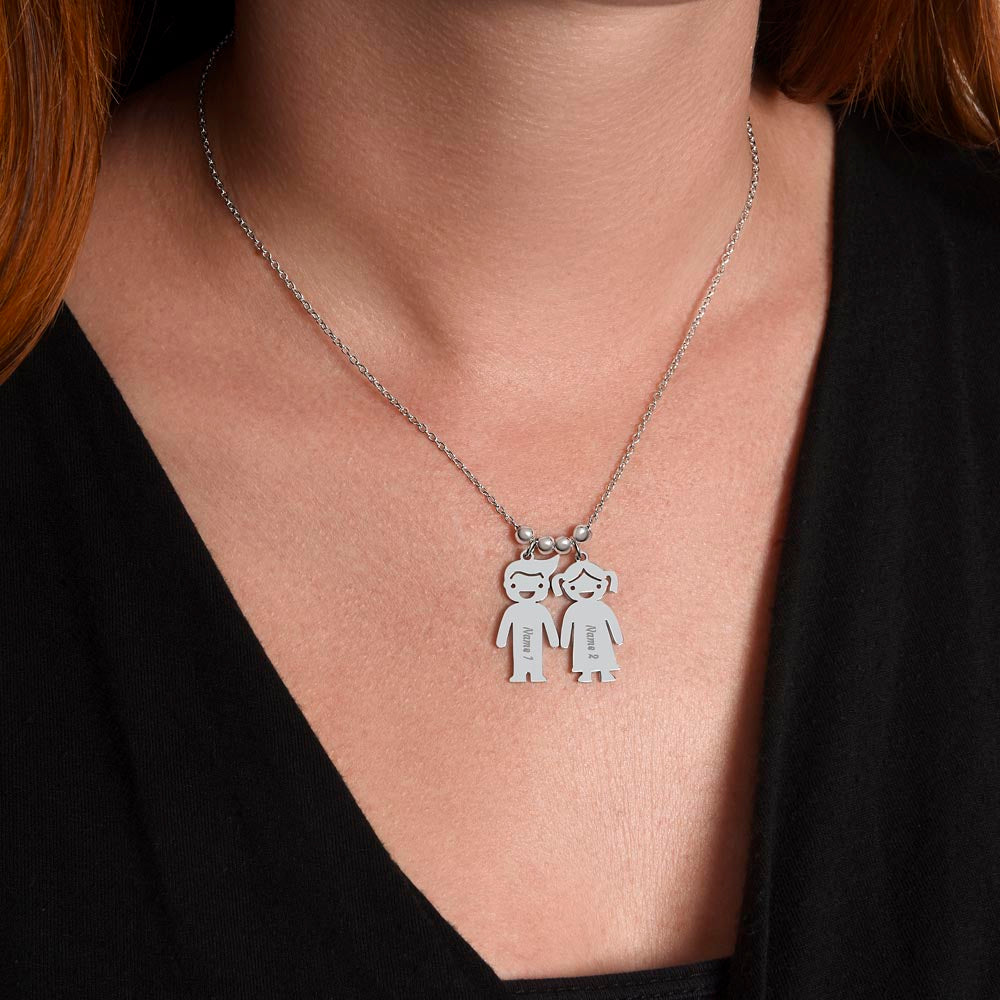To My Gorgeous Wife Engraved  Children Necklace