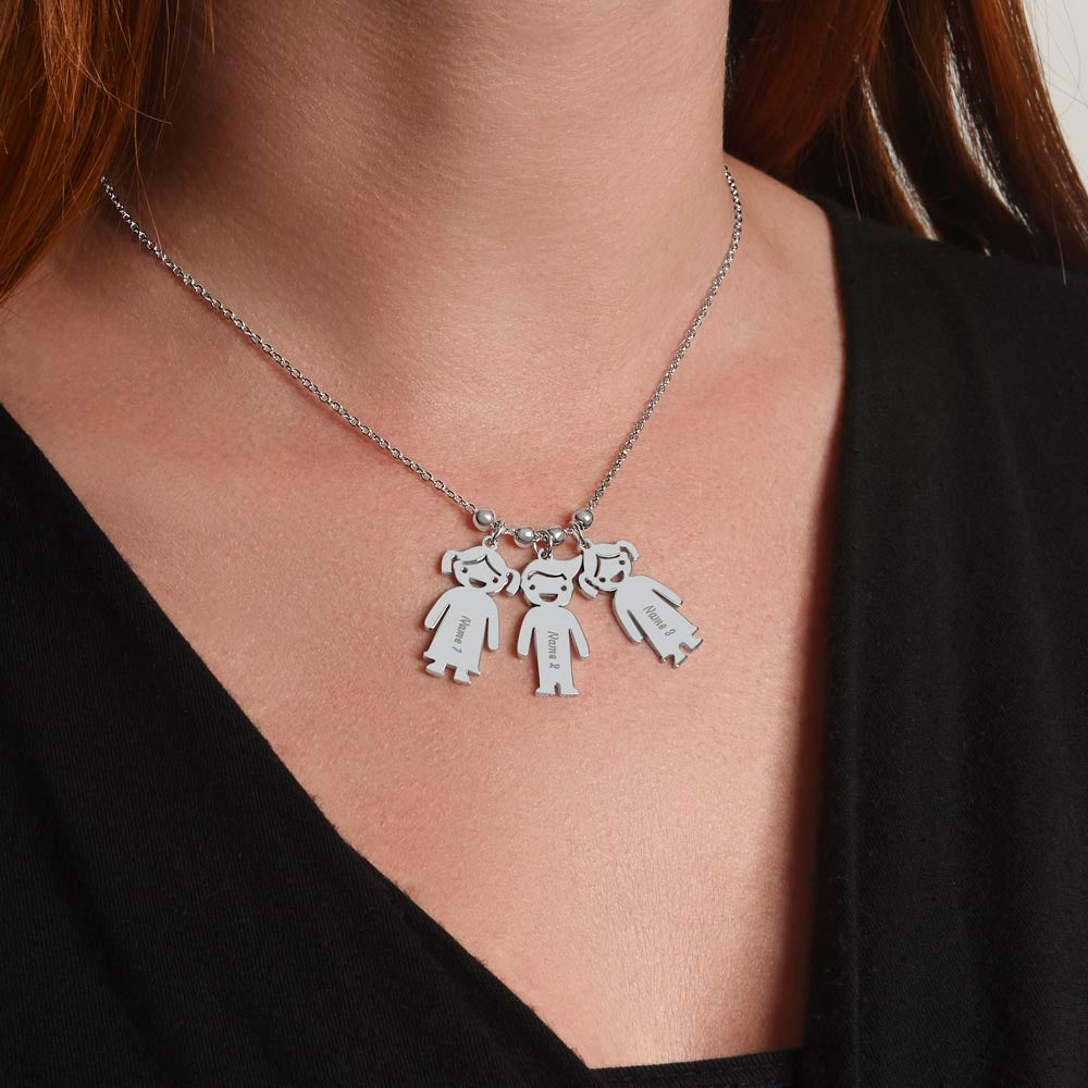 To My Gorgeous Wife Engraved  Children Necklace
