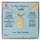 To My Gorgeous Wife  Engraved Child Necklace