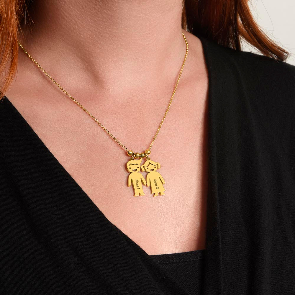To My Gorgeous Wife Engraved  Children Necklace