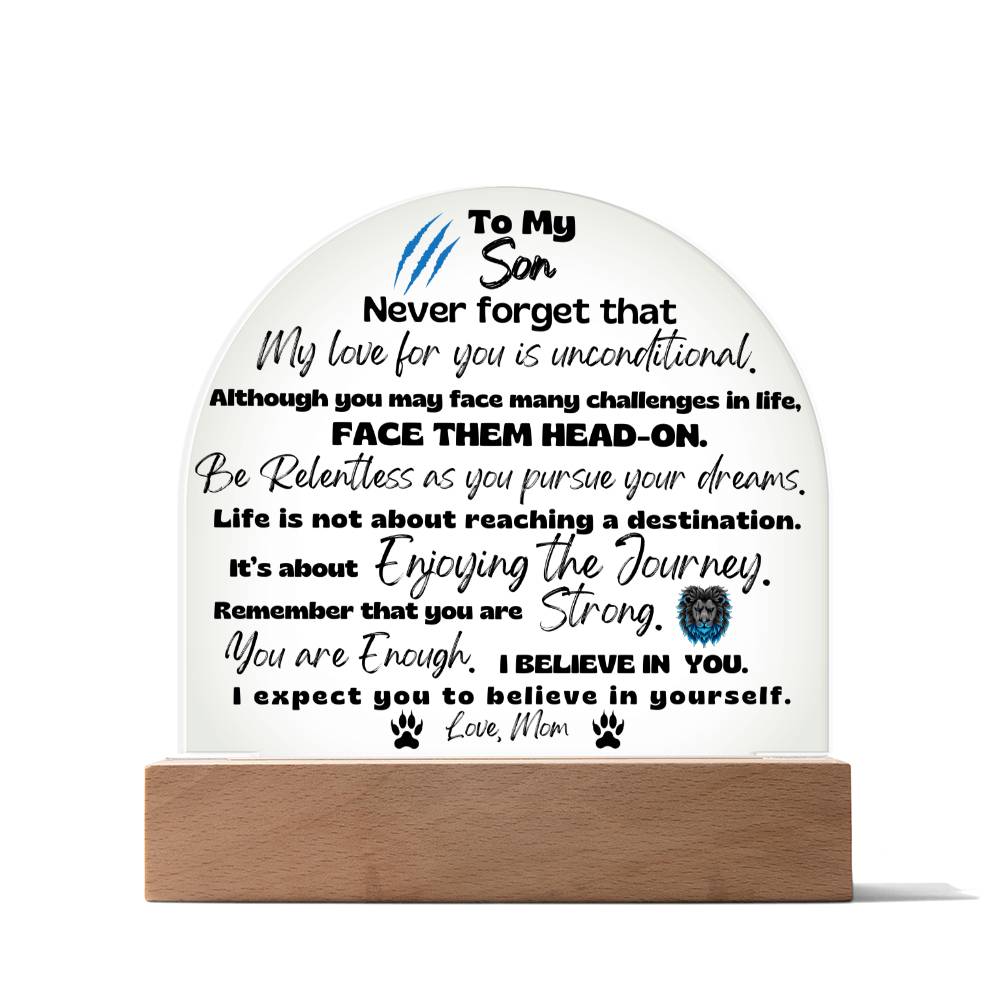 My Son Acrylic Dome Plaque