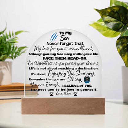 My Son Acrylic Dome Plaque