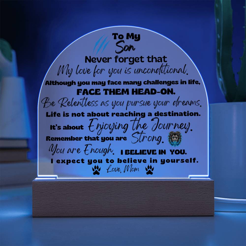 My Son Acrylic Dome Plaque