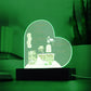 God's Miracle Acrylic Printed  Heart Plaque (Choose with or without LED)
