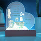 God's Miracle Acrylic Printed  Heart Plaque (Choose with or without LED)
