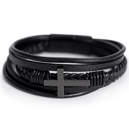 To My Amazing Husband  Men's Cross Bracelet