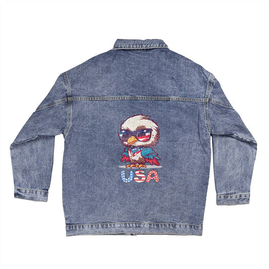 USA Eagle  Oversized Women's DTG Denim Jacket