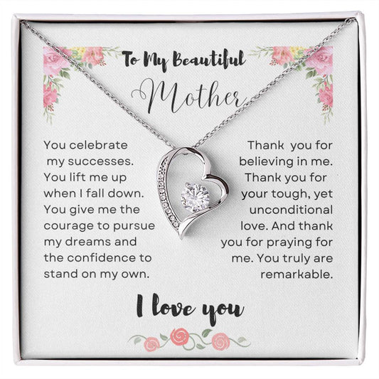 To My Beautiful Mother Forever Love Necklace