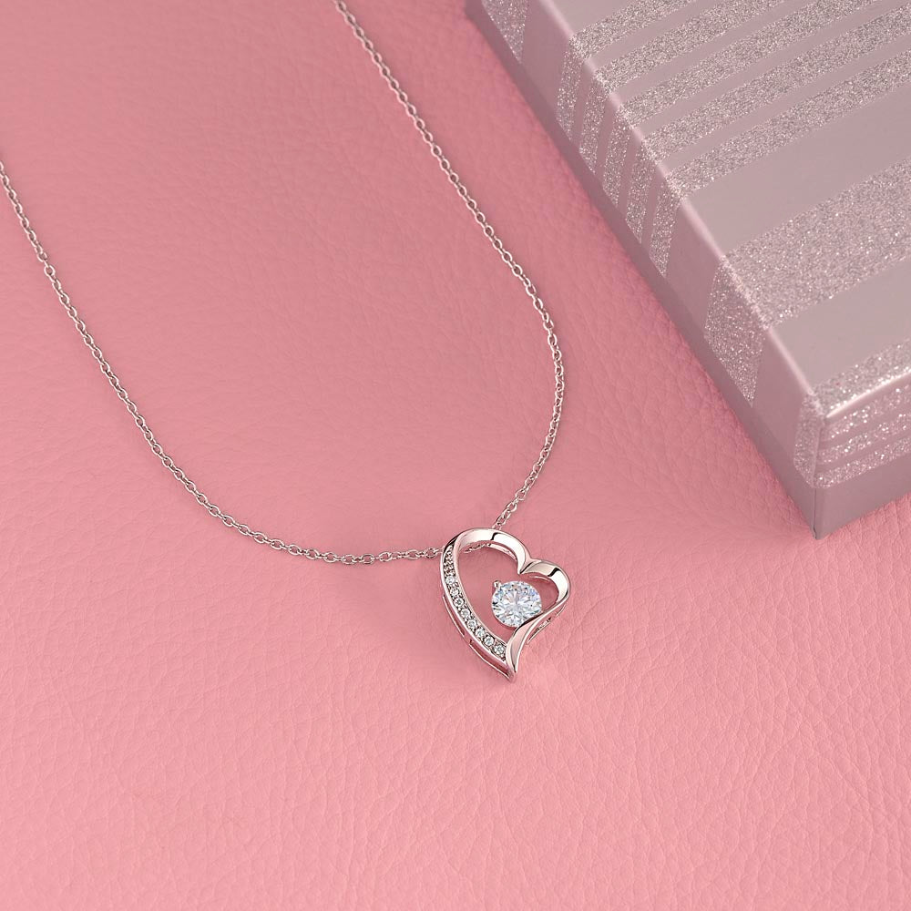To Our Beautiful Daughter; Love, Mom and Dad  Heart Necklace