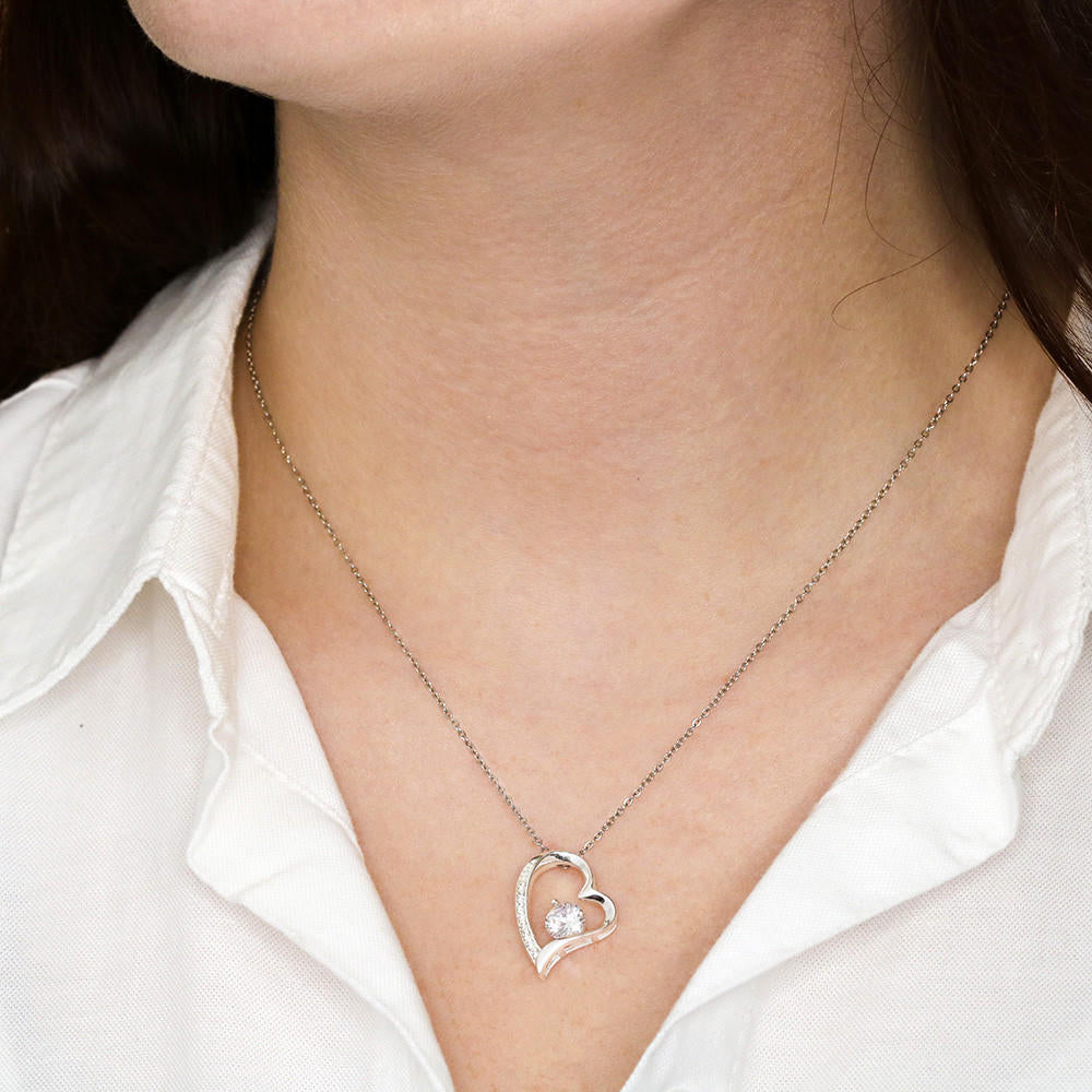 To Our Beautiful Daughter; Love, Mom and Dad  Heart Necklace