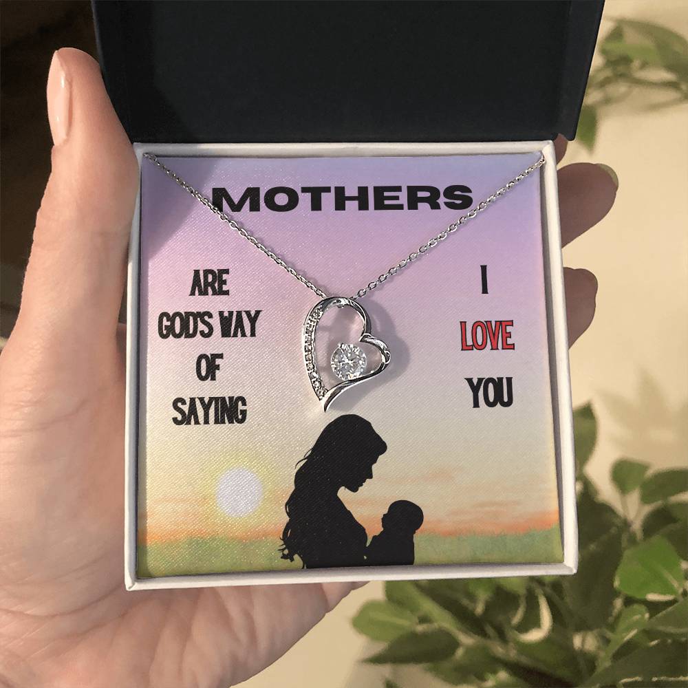 God's Way of Saying I Love You Forever Love Necklace (Choose Black Box  or Wooden Box with LED)