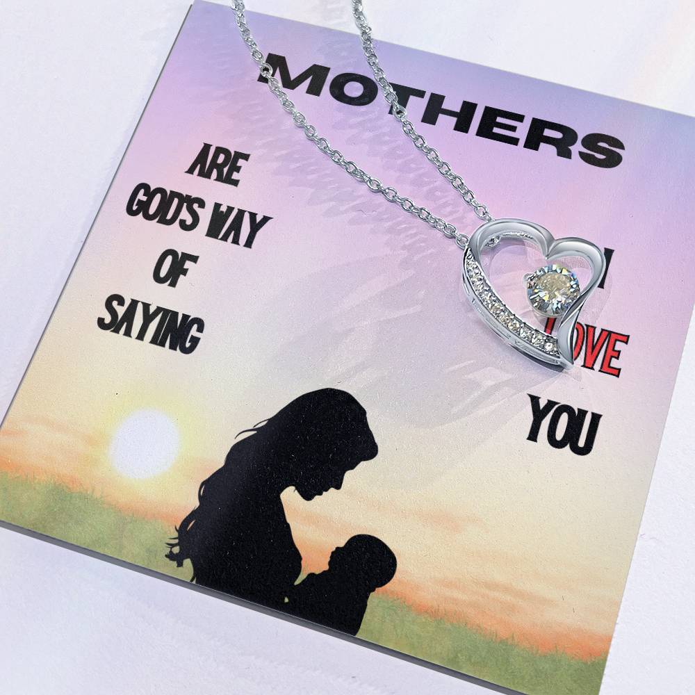 God's Way of Saying I Love You Forever Love Necklace (Choose Black Box  or Wooden Box with LED)