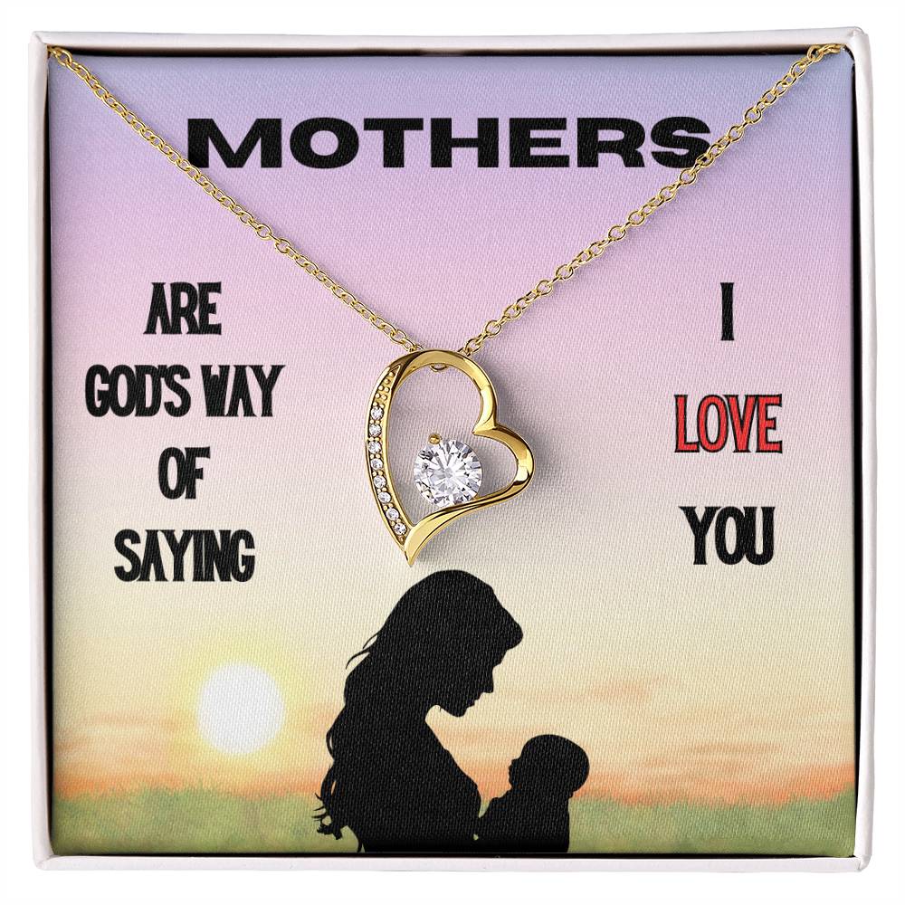 God's Way of Saying I Love You Forever Love Necklace (Choose Black Box  or Wooden Box with LED)