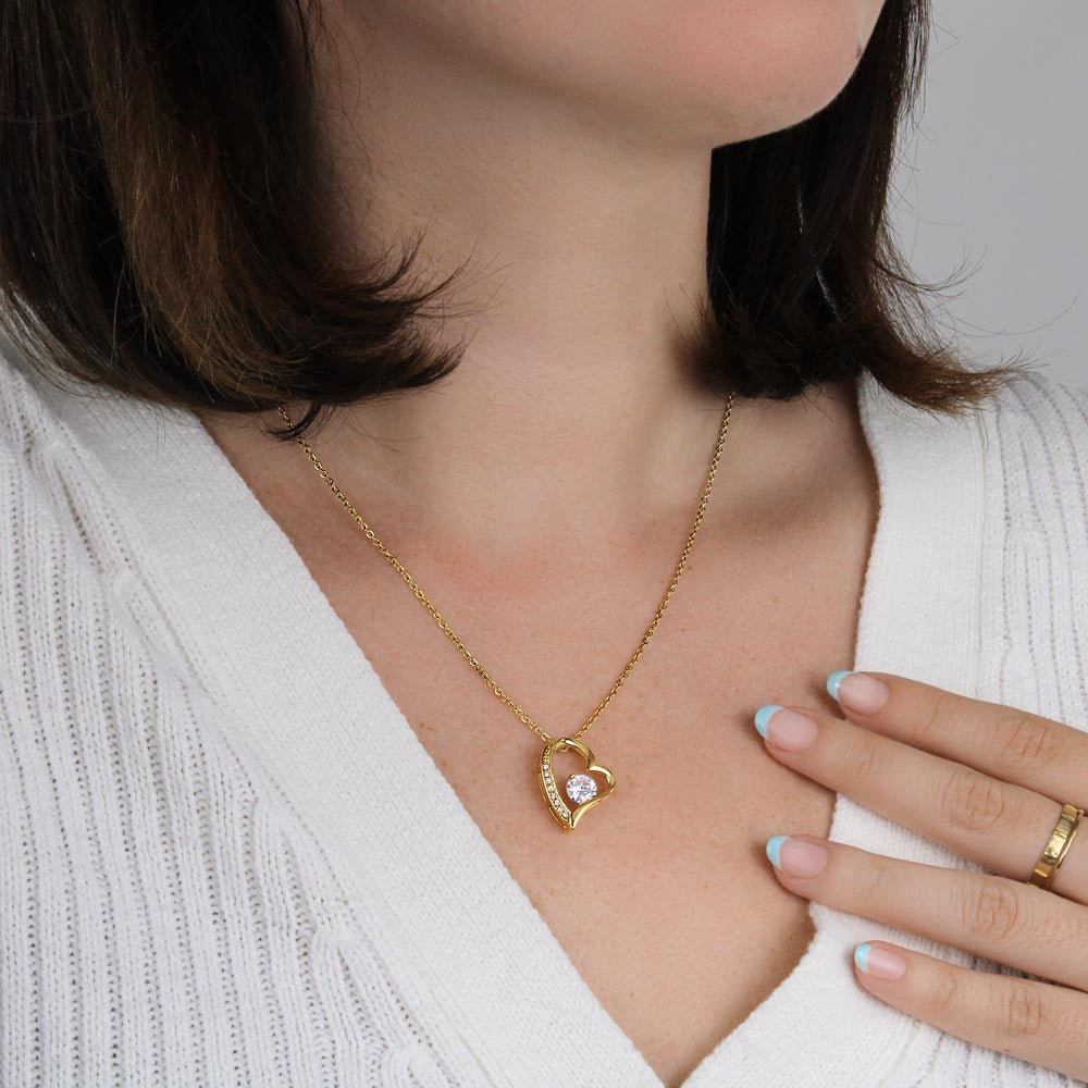 God's Way of Saying I Love You Forever Love Necklace (Choose Black Box  or Wooden Box with LED)